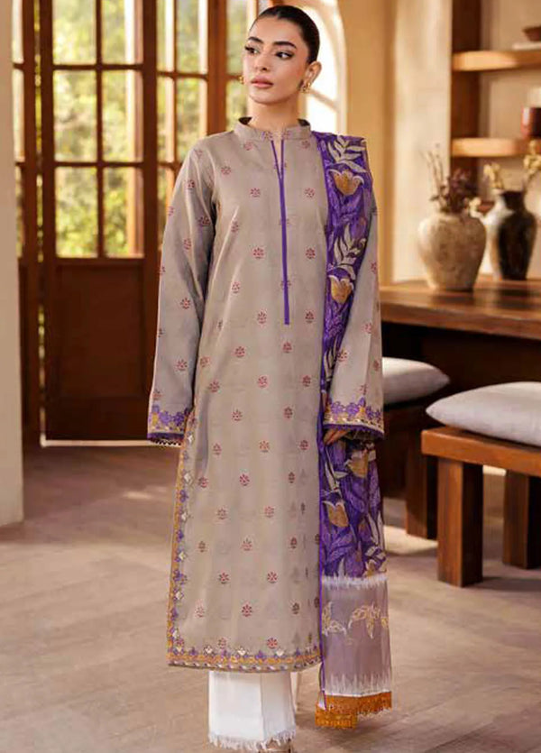RajBari Amari Embroidered Lawn Jacquard Unstitched 3Pc Suit D-07