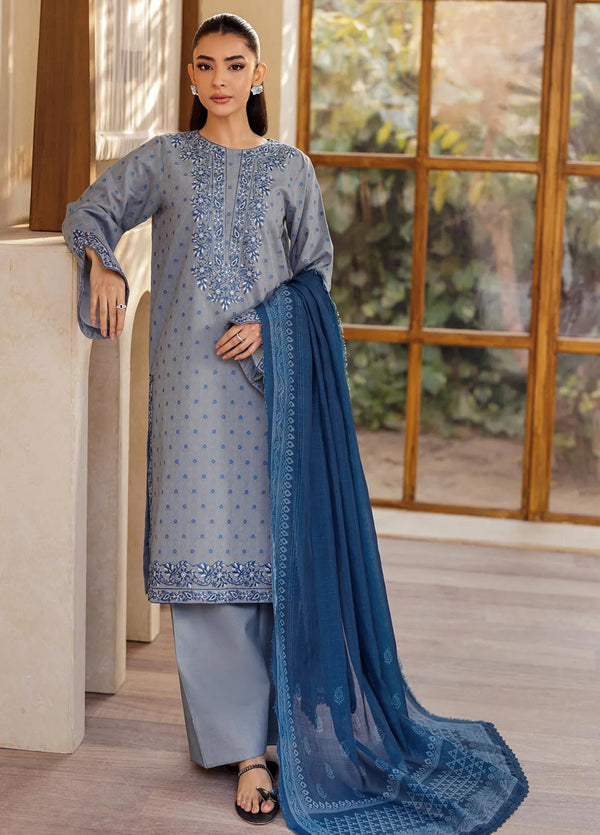 RajBari Amari Embroidered Lawn Jacquard Unstitched 3Pc Suit D-09