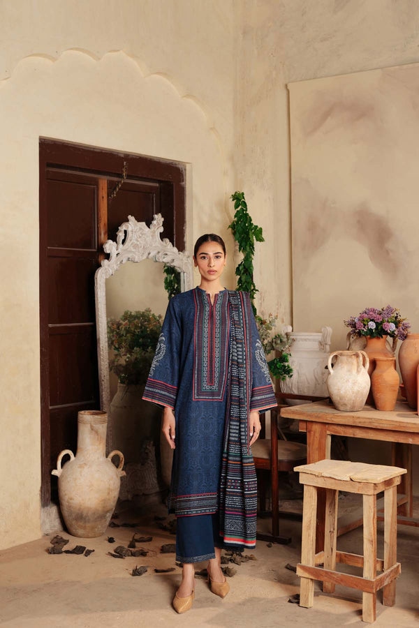Printed Khaddar 3 Piece
