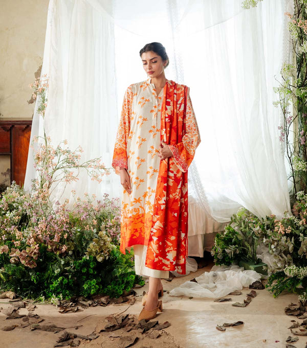 Printed Viscose Crepe 3 Piece