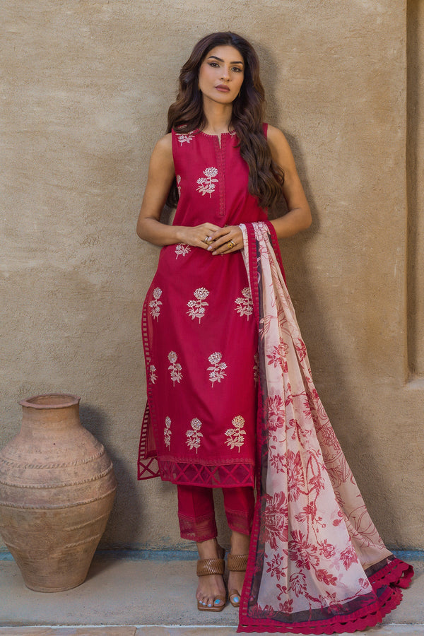 Slub Lawn 3 Piece (Embroidered)